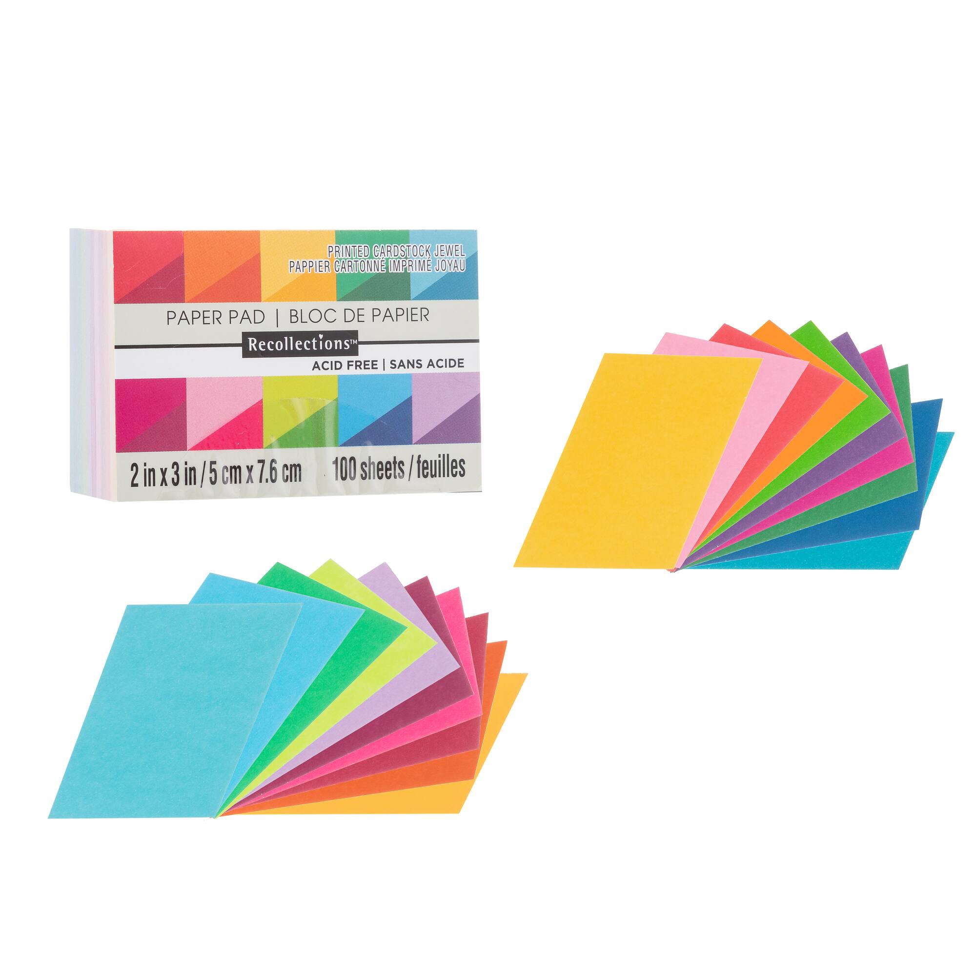 12 Pack: Jewel Cardstock Paper Pad by Recollections™, 2" x 3"